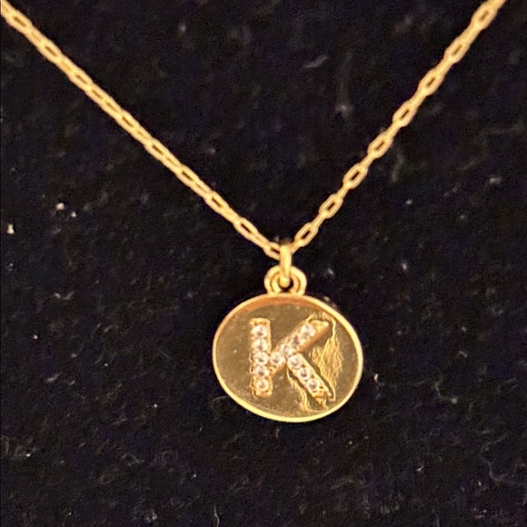 Kate spade ♠️ ⭐️Mini  Initial K bling pendant gold plated necklace - Picture 5 of 17